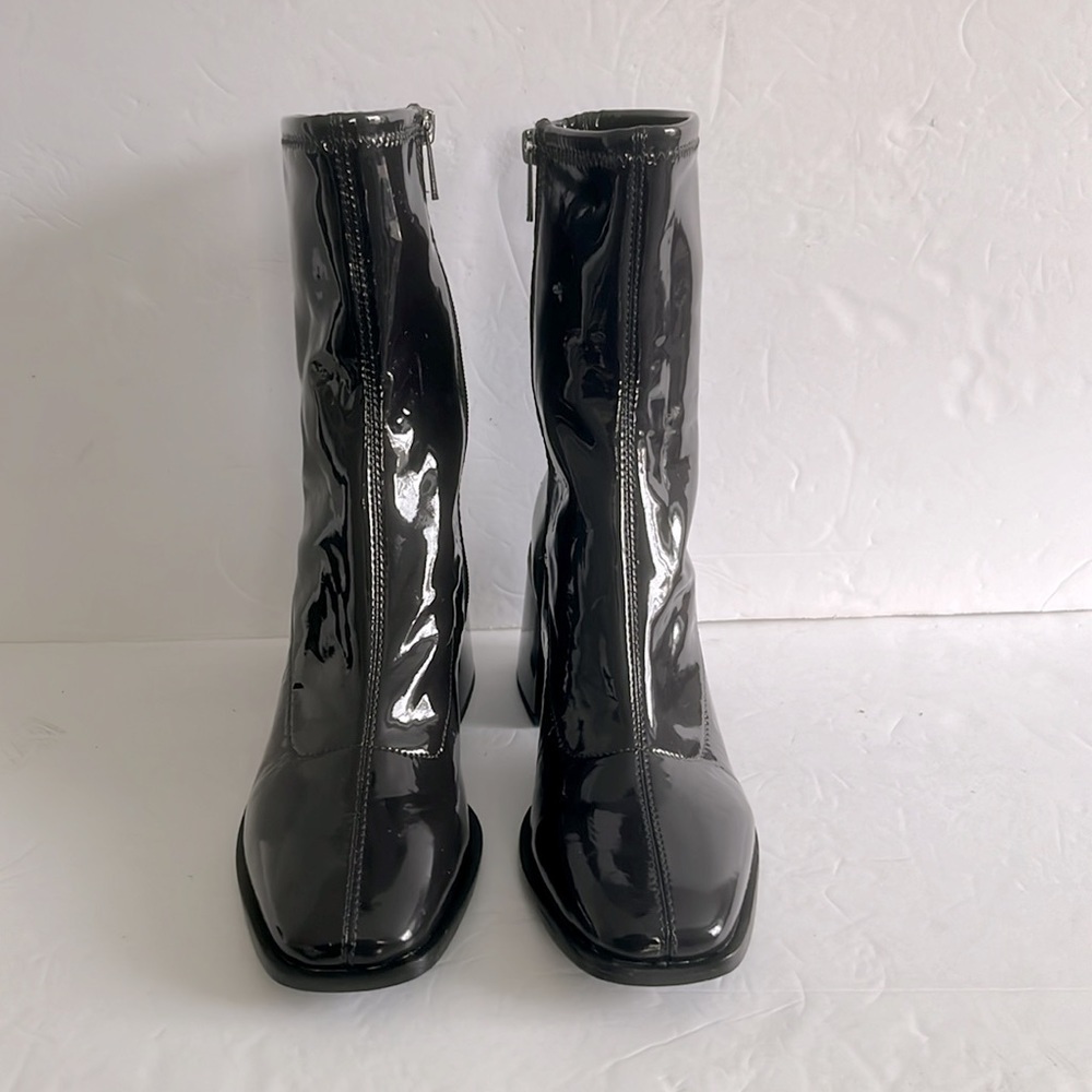 Sam Edelman Shoes Wells Stacked Block Heel Squared Toe Ankle Boot Size 7.5M New - Picture 6 of 9